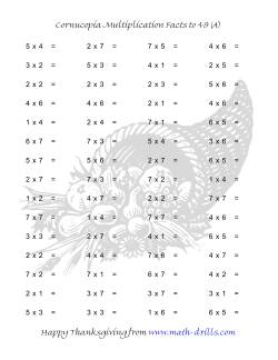 thanksgiving math worksheet 4th