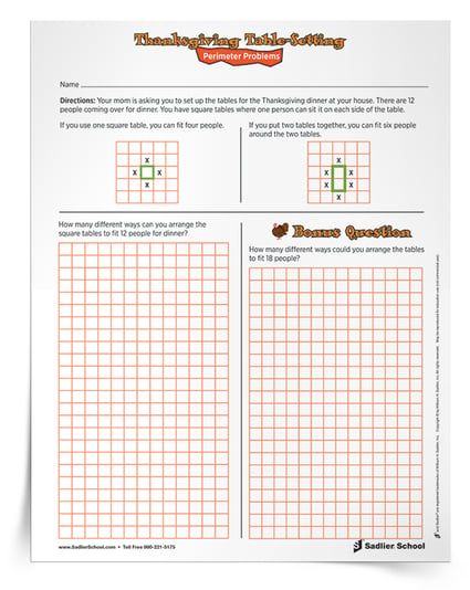 thanksgiving math worksheet 4th