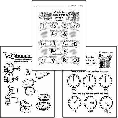 thanksgiving math worksheet middle school
