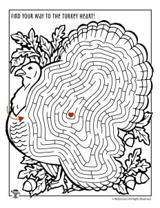 thanksgiving printable activity sheets