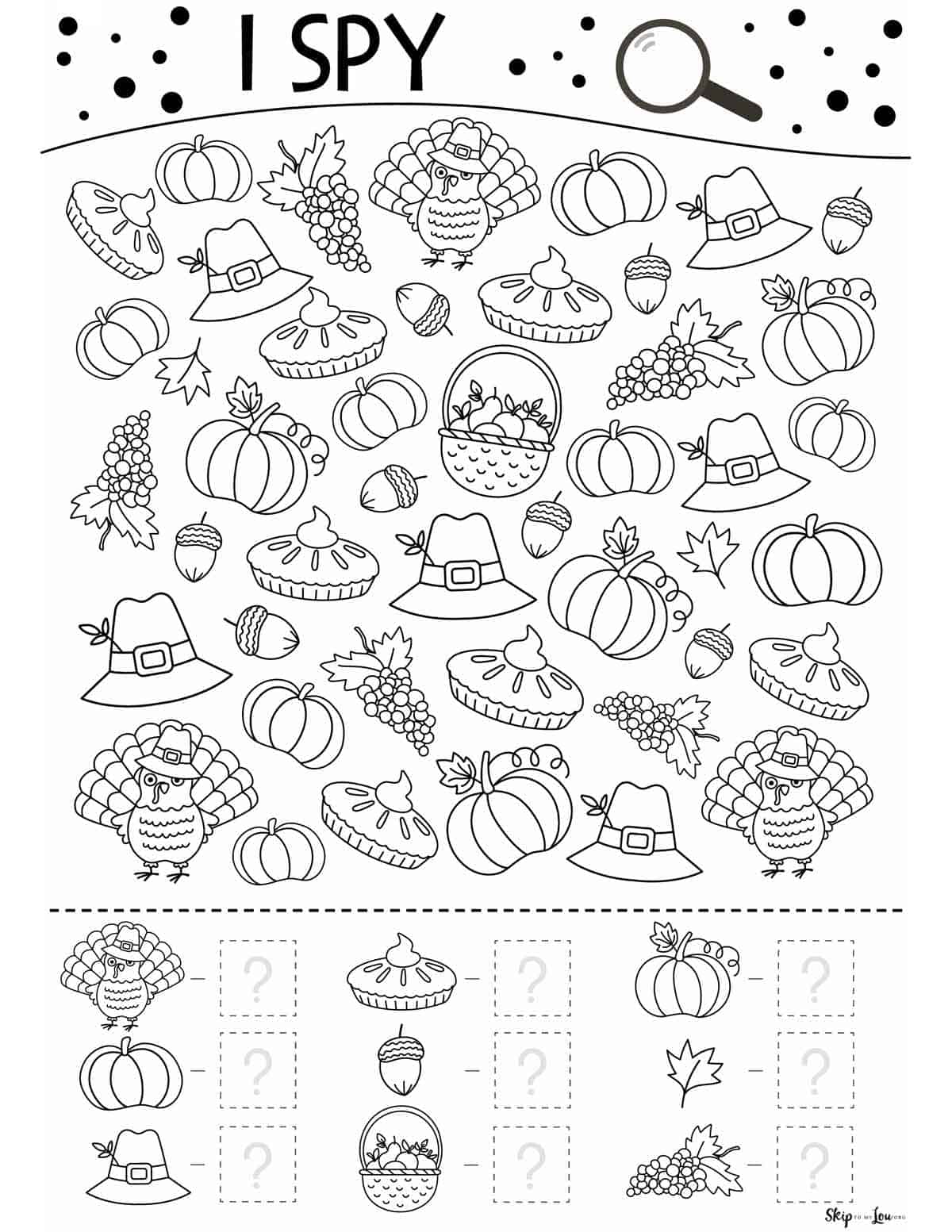 Thanksgiving Worksheets | Skip To My Lou