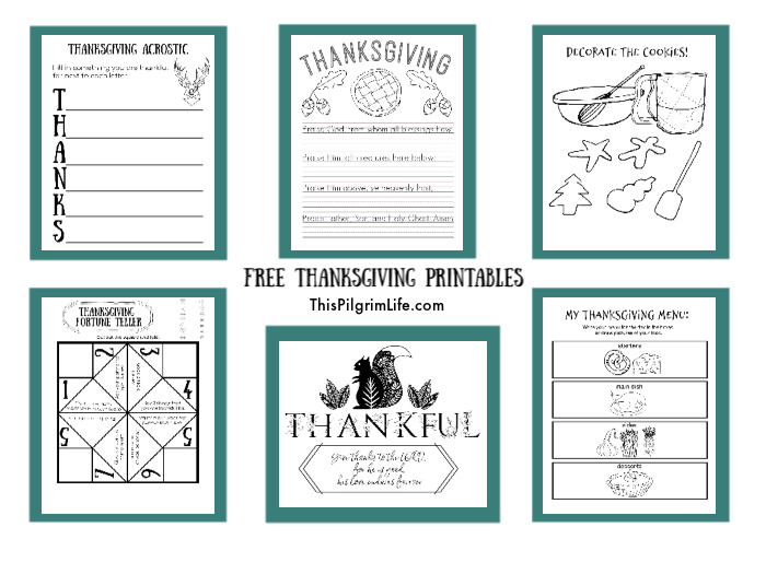 Free Thanksgiving Printables - This Pilgrim Life