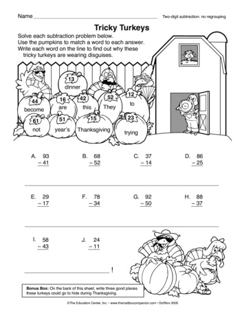 thanksgiving subtraction worksheet with