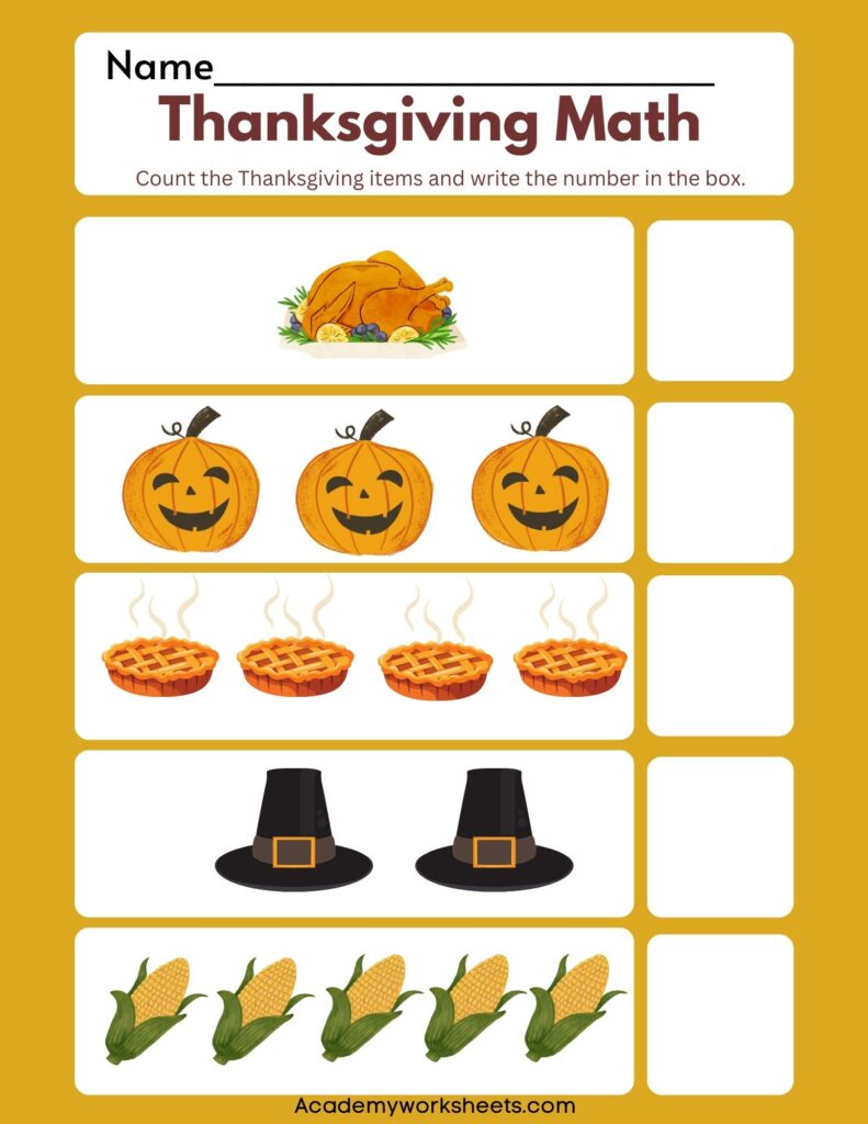 thanksgiving themed math worksheet