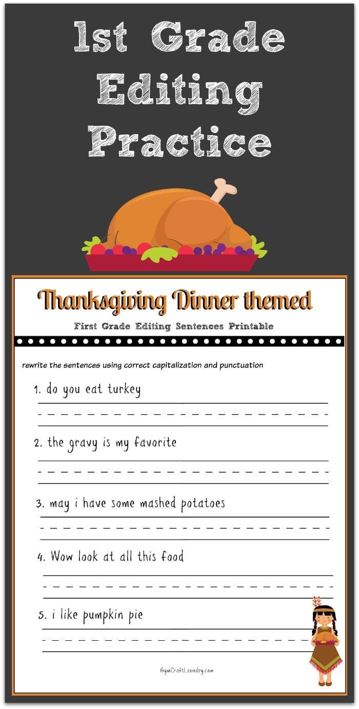 thanksgiving worksheet 1st grade