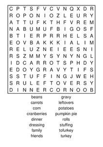 thanksgiving worksheet 4th grade