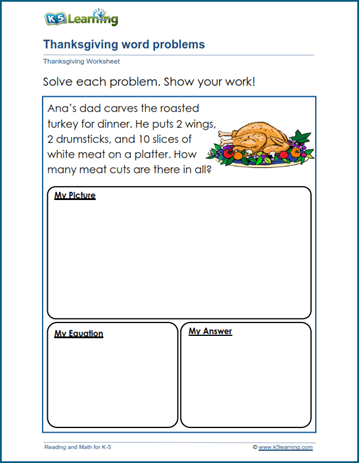 thanksgiving worksheet for 3rd grade
