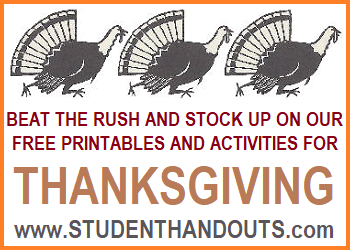 Free Thanksgiving Printable Worksheets, Puzzles, Coloring Pages ...