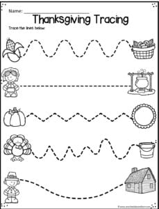 thanksgiving worksheet for pre kindergarten