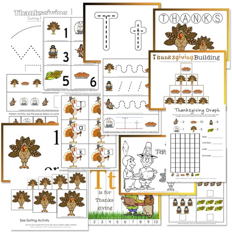 thanksgiving worksheet for preschoolers