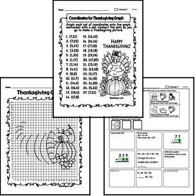 thanksgiving worksheet for third grade