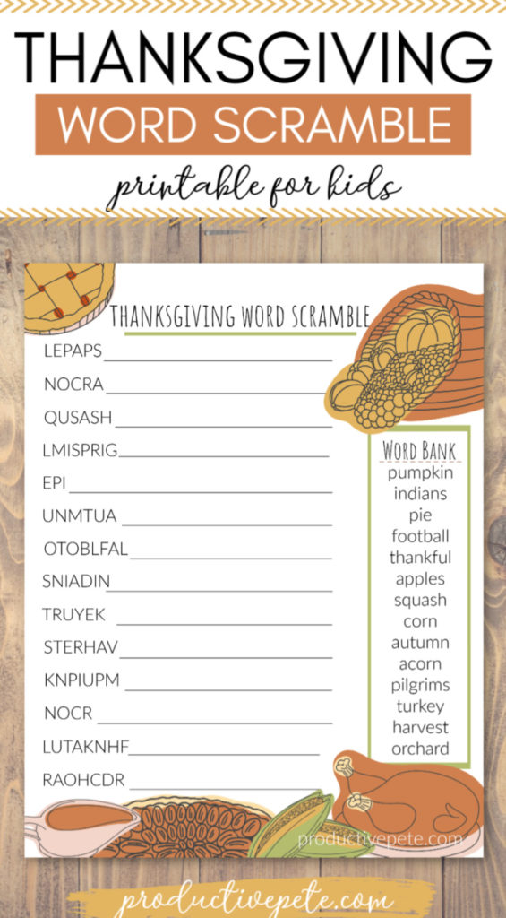 thanksgiving worksheet middle school