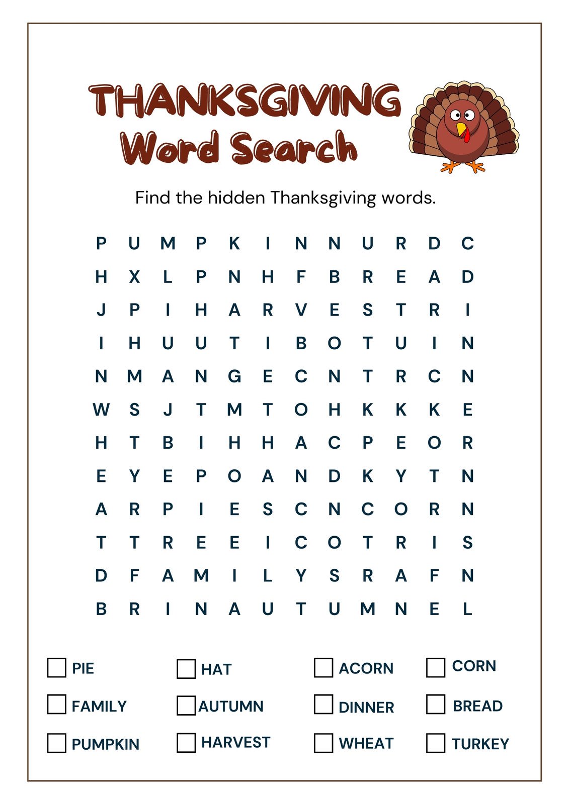 thanksgiving worksheet middle school