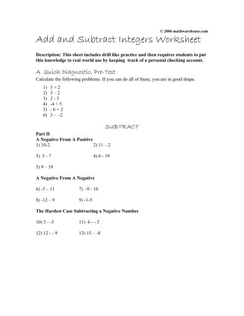 that u can work on adding and subtracting integers worksheet
