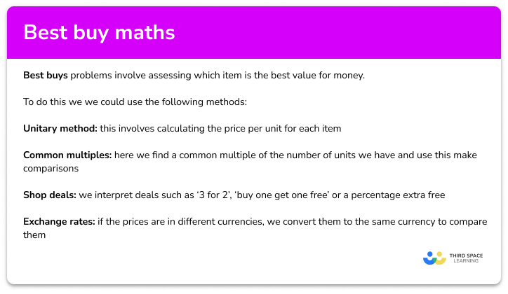 Best Buy Maths - GCSE Maths - Steps, Examples &  Worksheet
