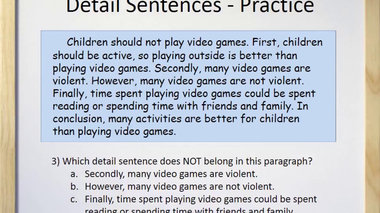 the best topic sentence worksheet