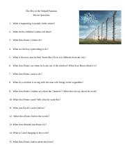 BoyintheStripedPajamasMovieQuestions.doc - The Boy in the Striped ...