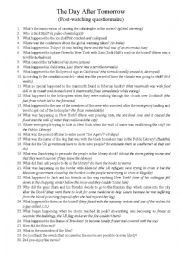 the day after tomorrow worksheet