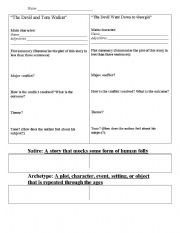the devil and tom walker worksheet answers