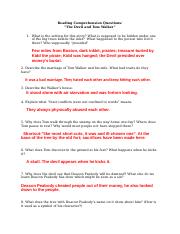 the devil and tom walker worksheet