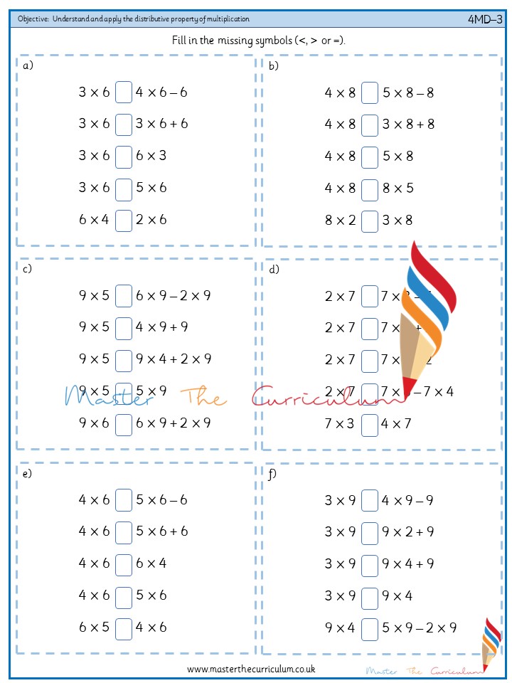 the distributive property of multiplication example