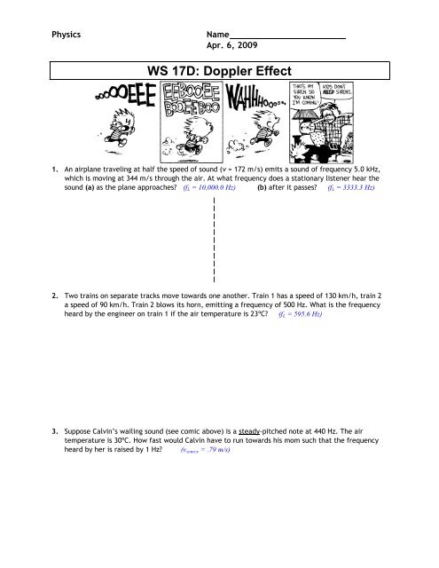 Worksheet 17D