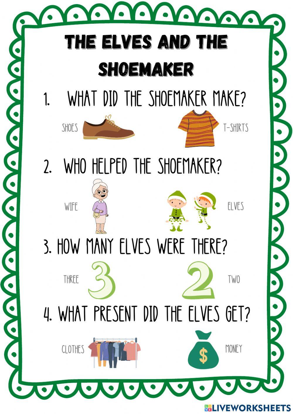 The elves and the shoemaker interactive exercise Live Worksheets