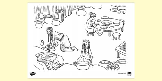 FREE! - Making Tortillas Colouring Sheet | Twinkl Resources