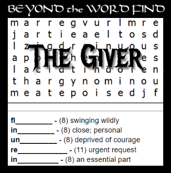 the giver vocabulary worksheet answers