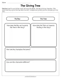 The Giving Tree Worksheet