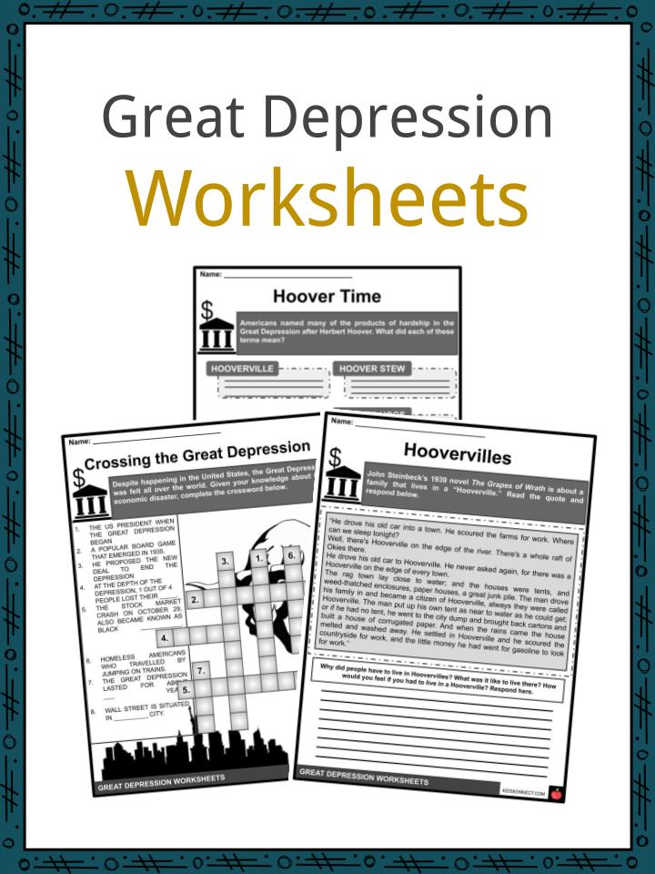 the great depression worksheet