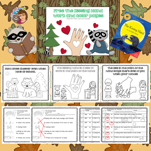 the kissing hand worksheet