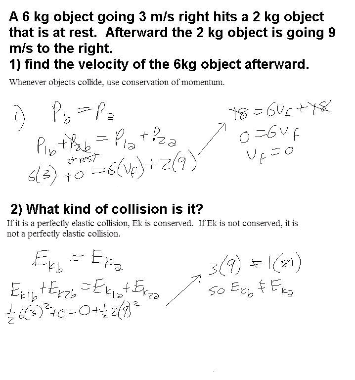 the law of conservation of momentum worksheet c  stephen murray 2010
