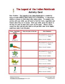 the legend of the indian paintbrush worksheet