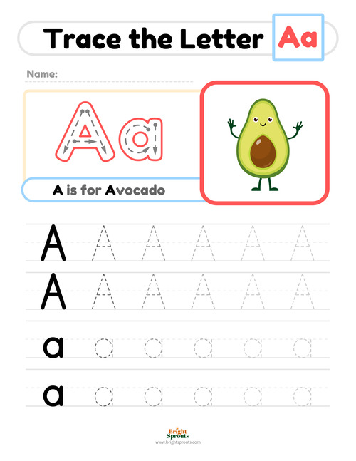 Letter A Worksheets: A Tracing and Coloring Pages