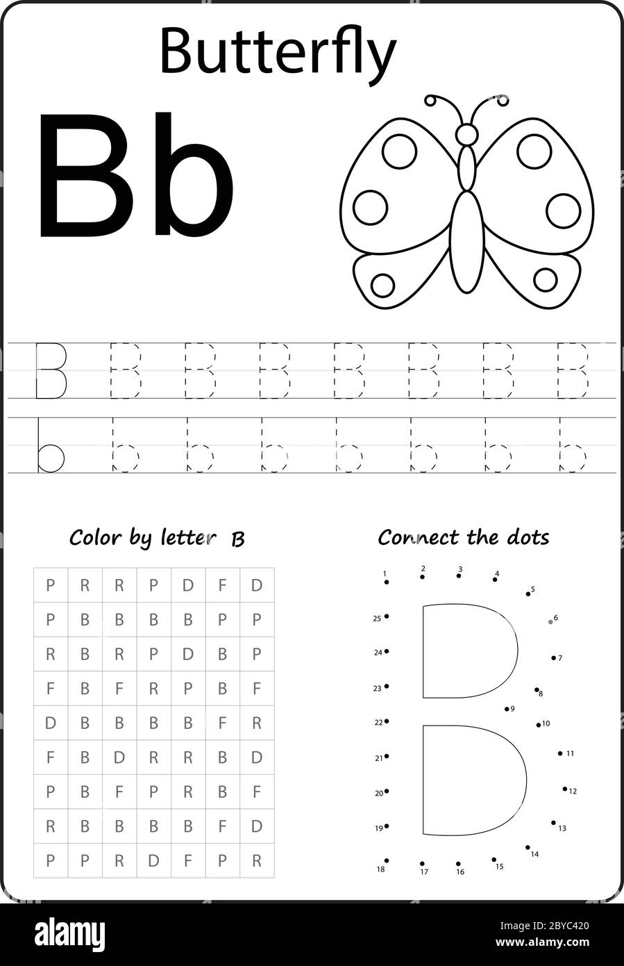 the letter b worksheet