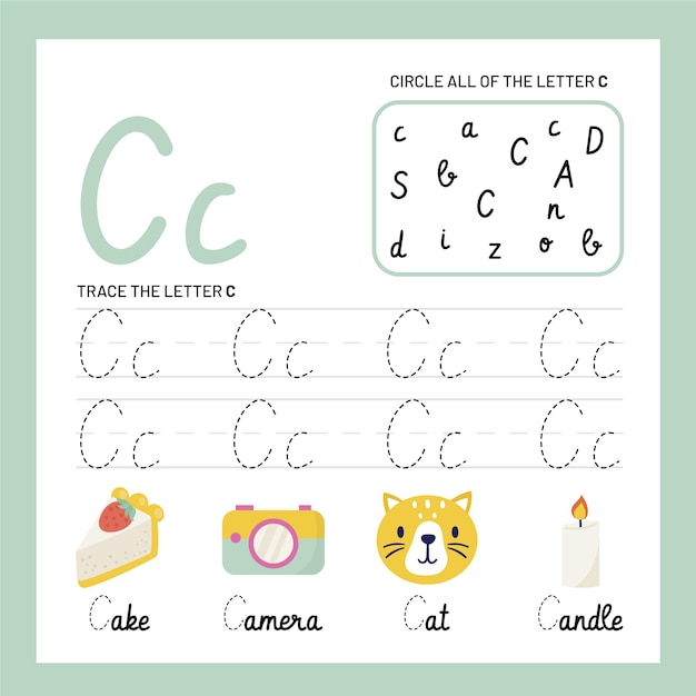 the letter c worksheet