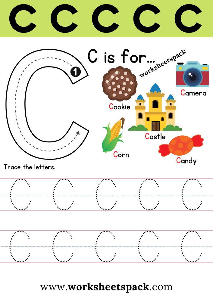 Free Letter C Printable Worksheets - worksheetspack
