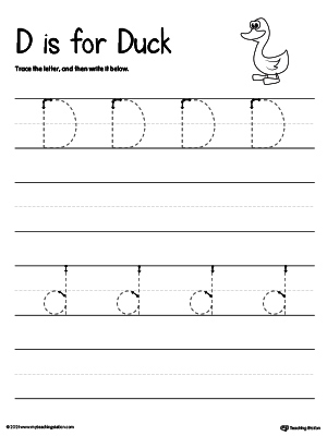 the letter d worksheet for