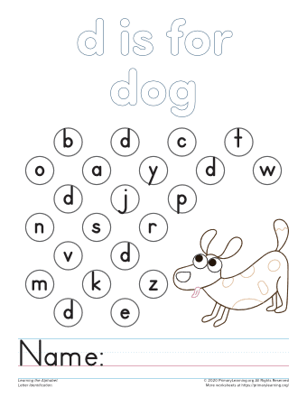 Find The Letter D Worksheet  