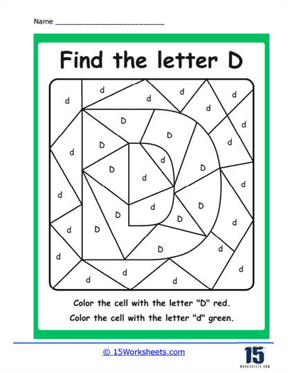 the letter d worksheet for