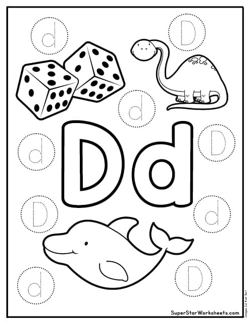 the letter d worksheet for