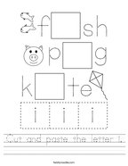 Letter I Worksheets - Twisty Noodle