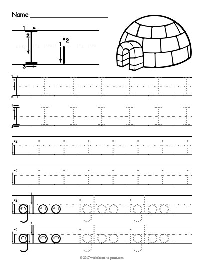 the letter i worksheet