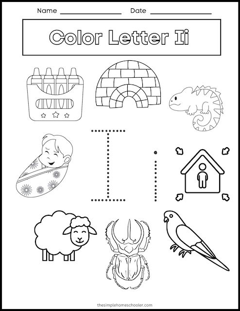 15+ Letter I Worksheets: Free &  Printable! - The Simple Homeschooler