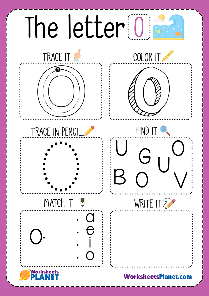 the letter o worksheet