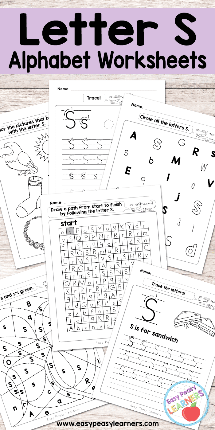 the letter s worksheet