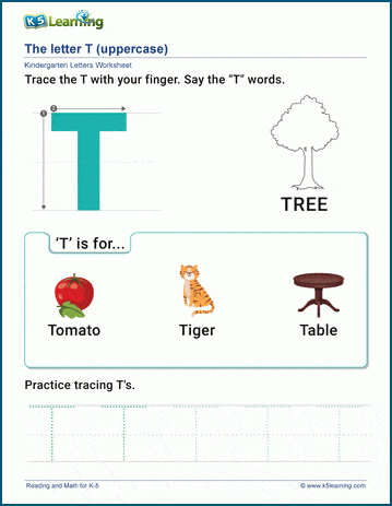 The Letter T Worksheet | Worsheets library