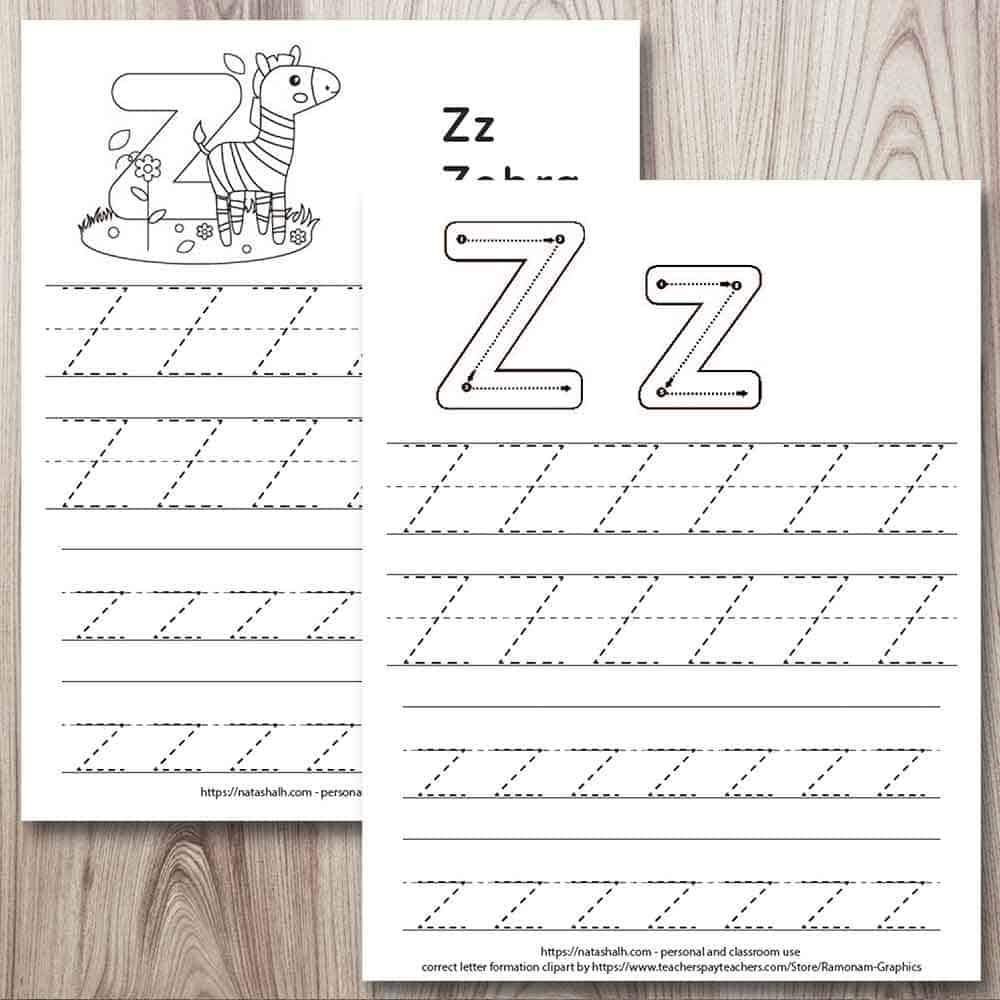 the letter z handwriting worksheet for pre k