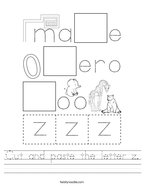 the letter z handwriting worksheet for pre k